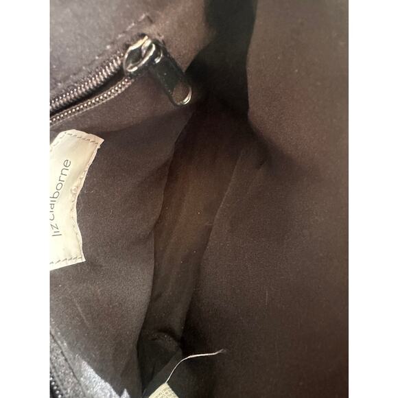 Liz Claiborne Black Faux Snakeskin Crossbody Bag - Picture 7 of 8